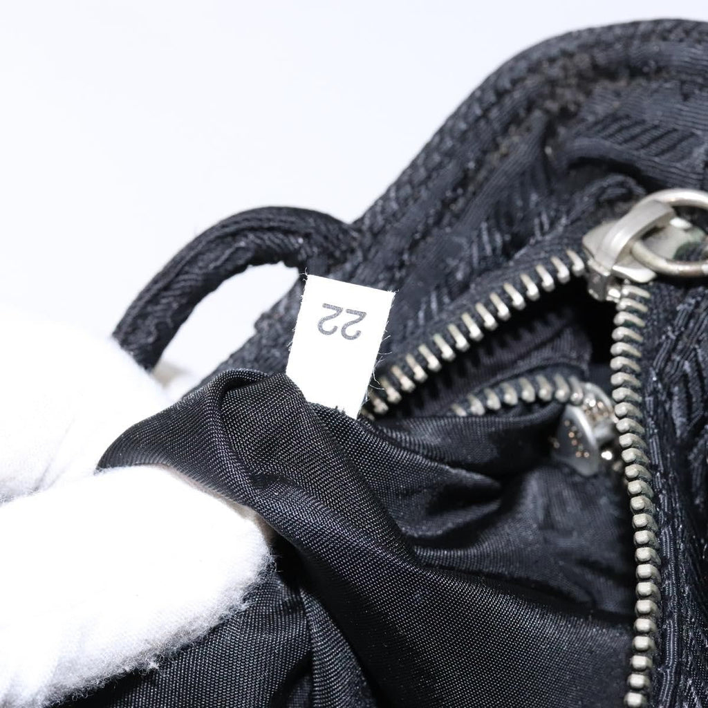 Prada Vintage Zip Handbag Tessuto Black Nylon Handbag