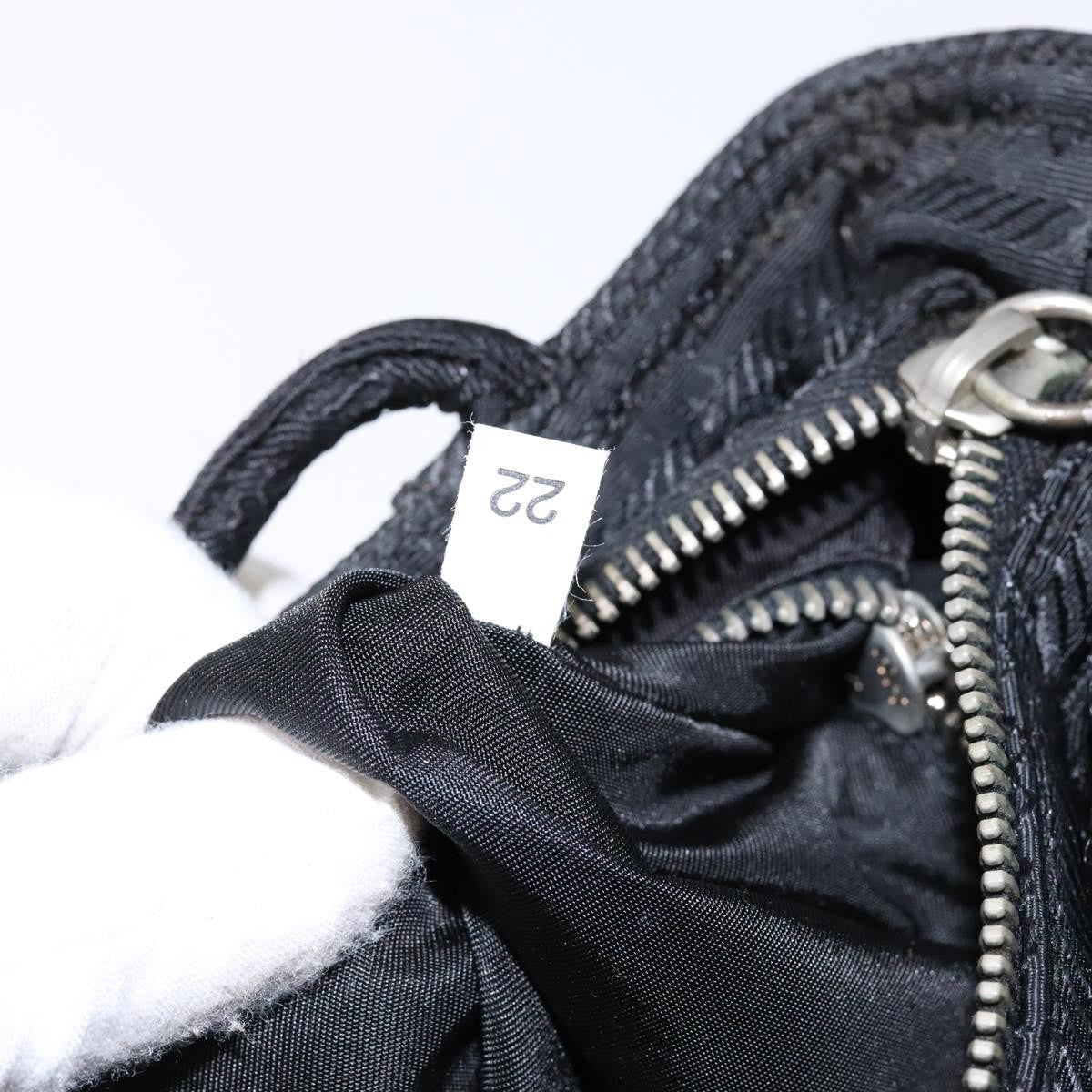 Prada Vintage Zip Handbag Tessuto Black Nylon Handbag