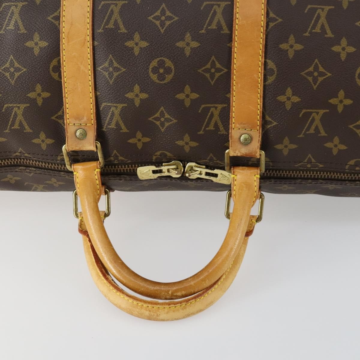 Louis Vuitton Keepall Bag Monogram Canvas Brown Canvas Travel Bag
