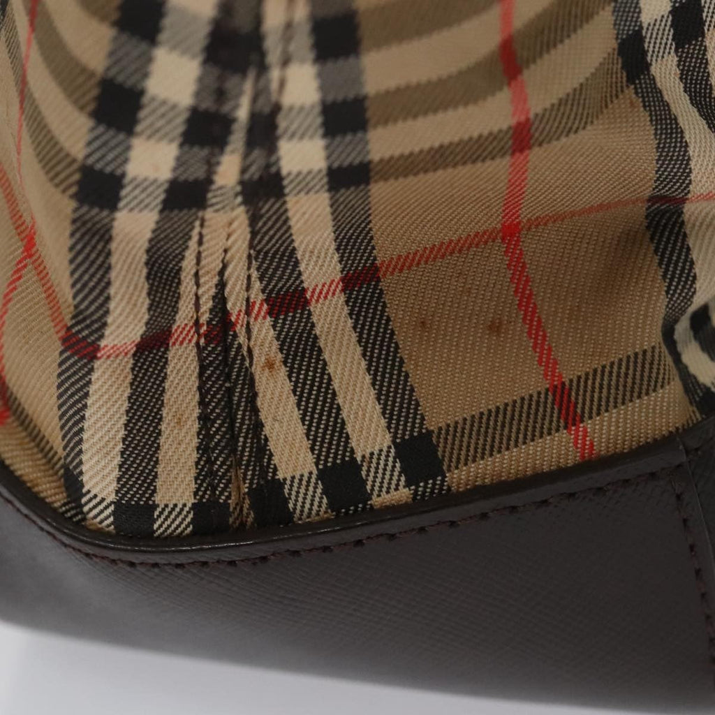 Burberry Nova Check Handbag Nova Check Canvas And Leather Beige Canvas Handbag