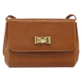 Gucci Vintage Shoulder Bag Leather Brown Leather Shoulder Bag Bag (Pre-Owned)