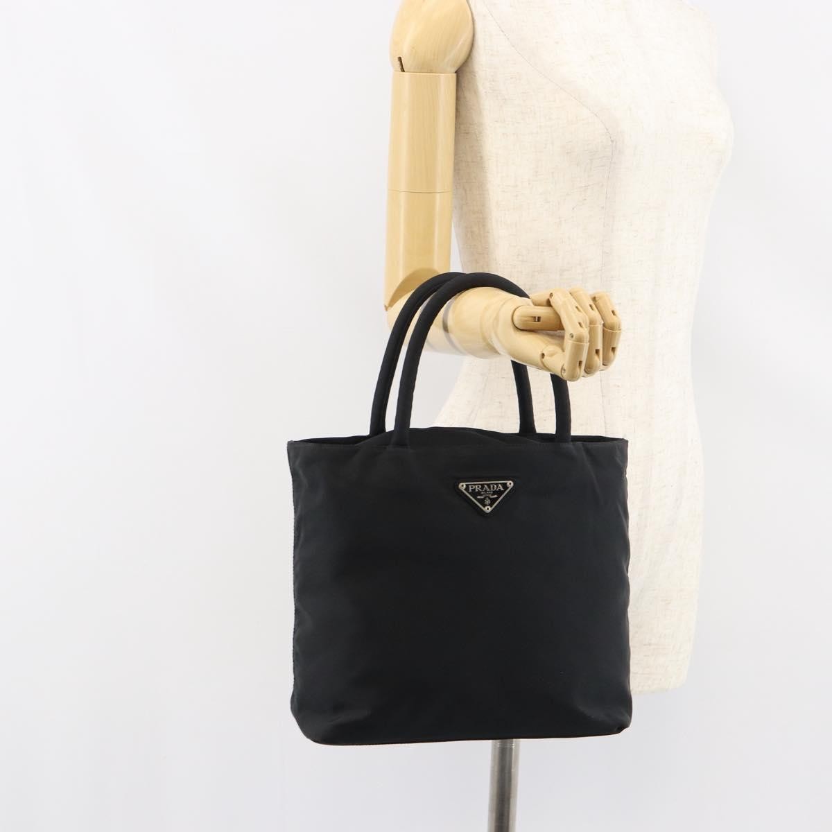 Prada Vintage Zip Tote Tessuto Black Nylon Tote Bag Bag