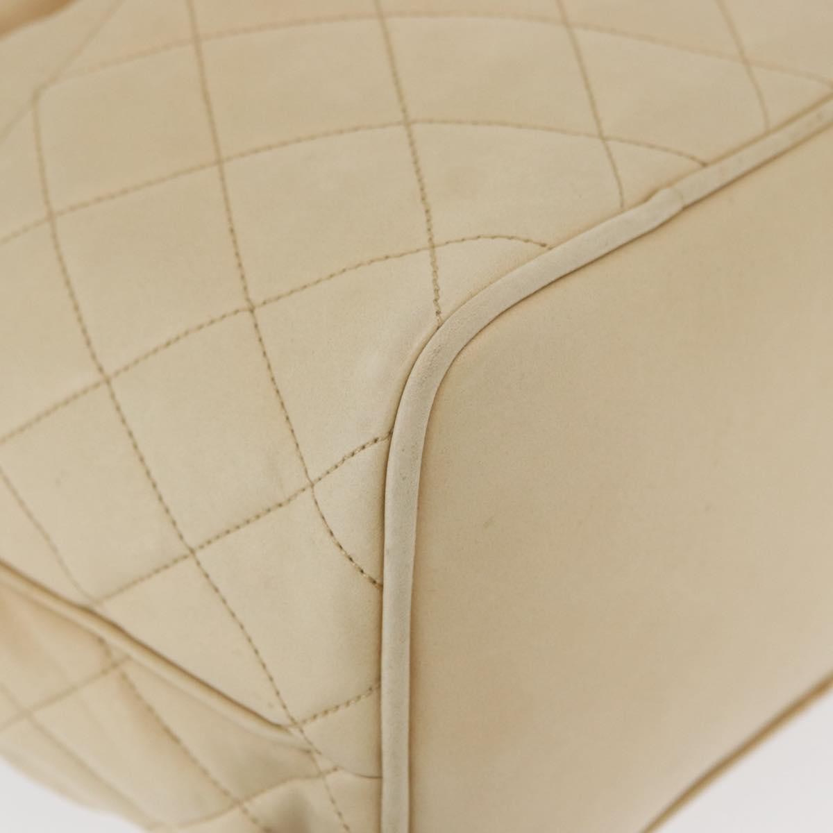 Chanel Gabrielle Drawstring Bag Quilted Calfskin Beige Leather Shoulder Bag Bag