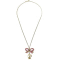 Chanel Cc Bow Necklace Gold-Plated With Artificial Pearl Gold Gold_Plated Necklace Jewelry