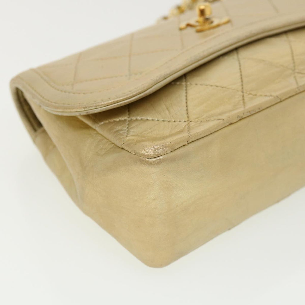 Chanel Vintage Cc Chain Flap Bag Quilted Lambskin Gold Leather Shoulder Bag Bag