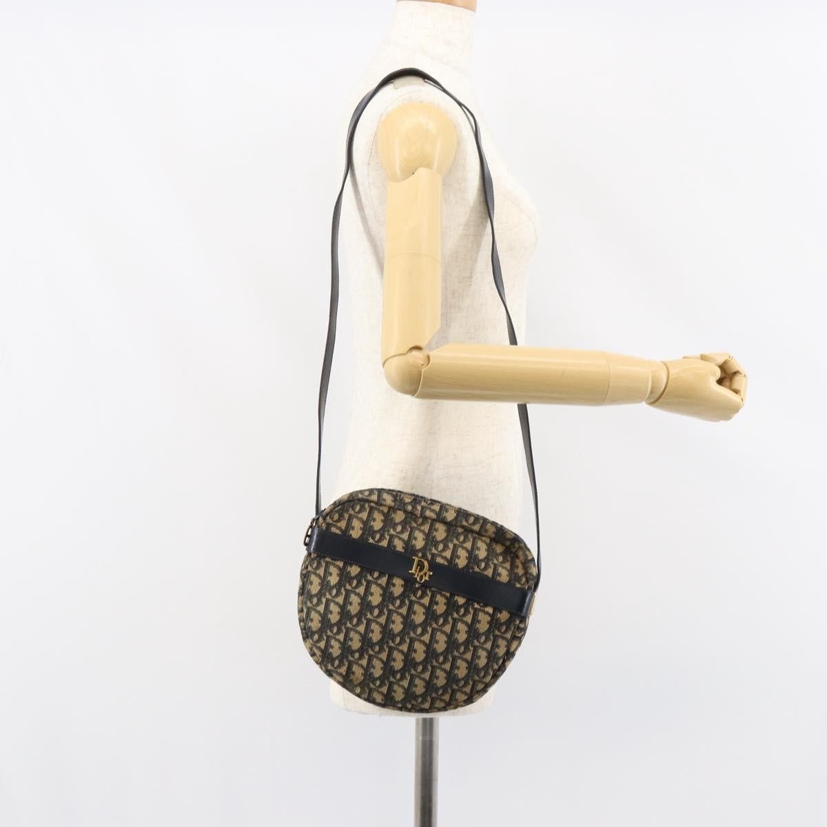 Christian Dior Vintage Trotter Shoulder Bag Canvas Navy Canvas Shoulder Bag Bag (Pre-Owned)