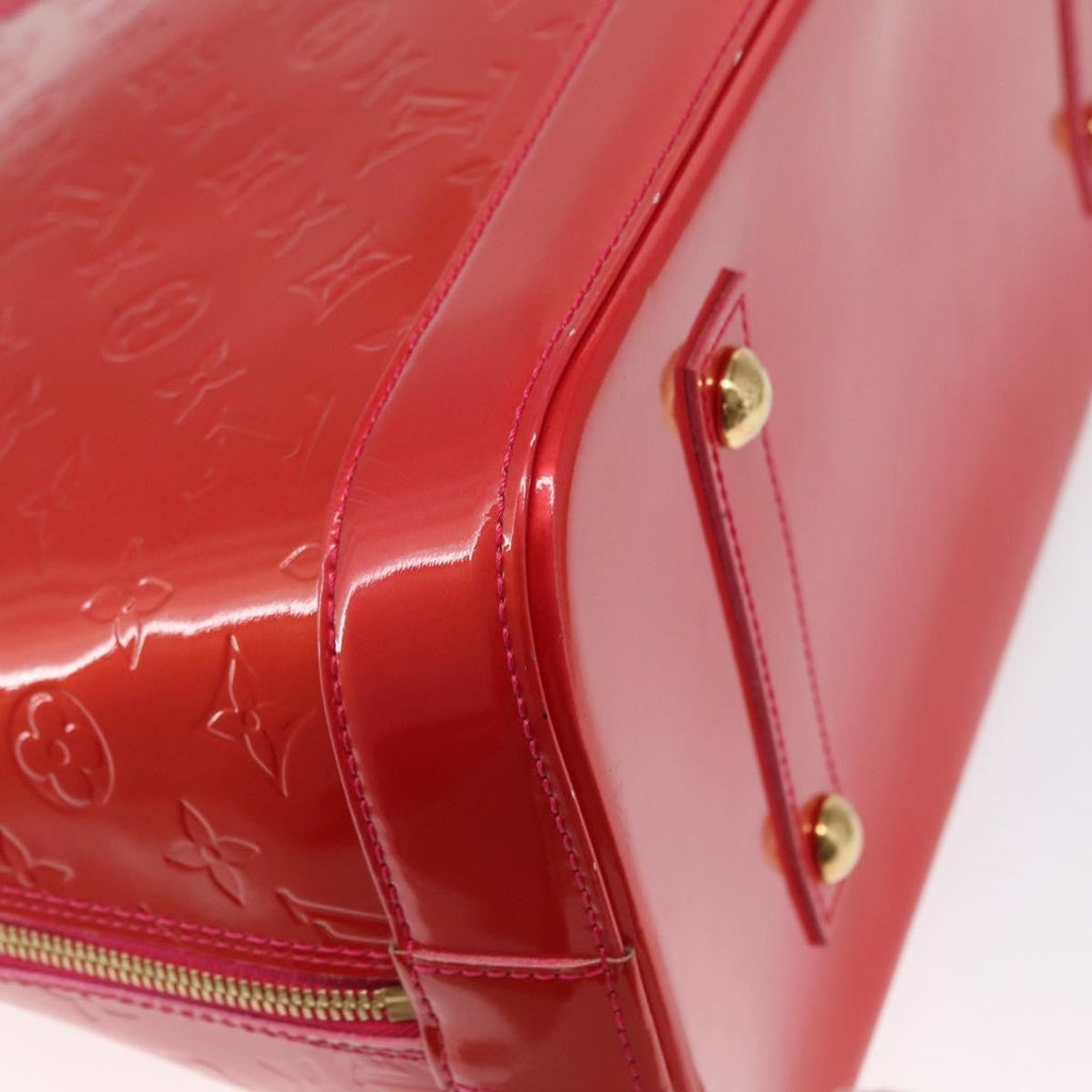 Louis Vuitton Alma Handbag Monogram Vernis Red Patent_Leather Handbag