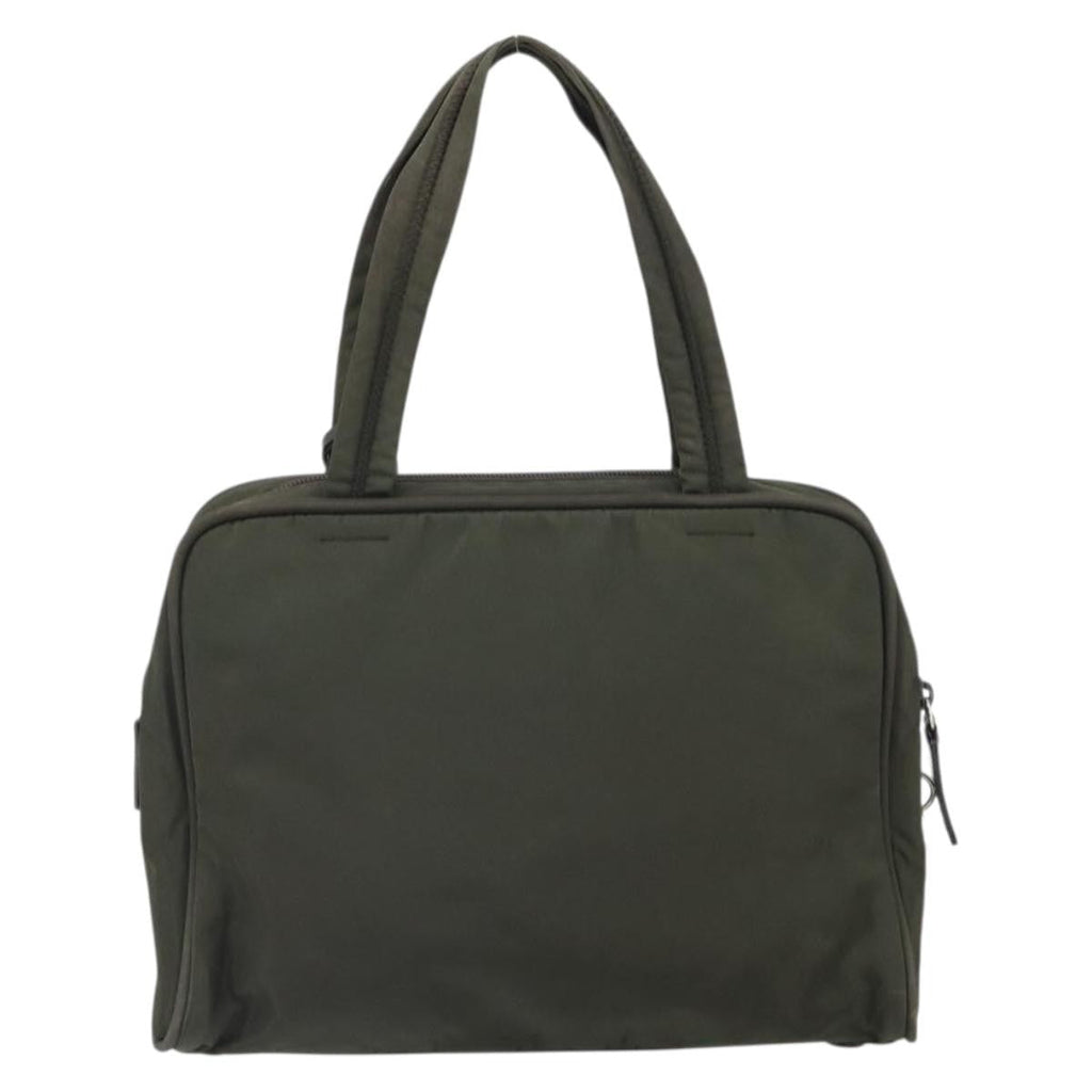 Prada Zip Around Tote Tessuto Khaki Nylon Handbag
