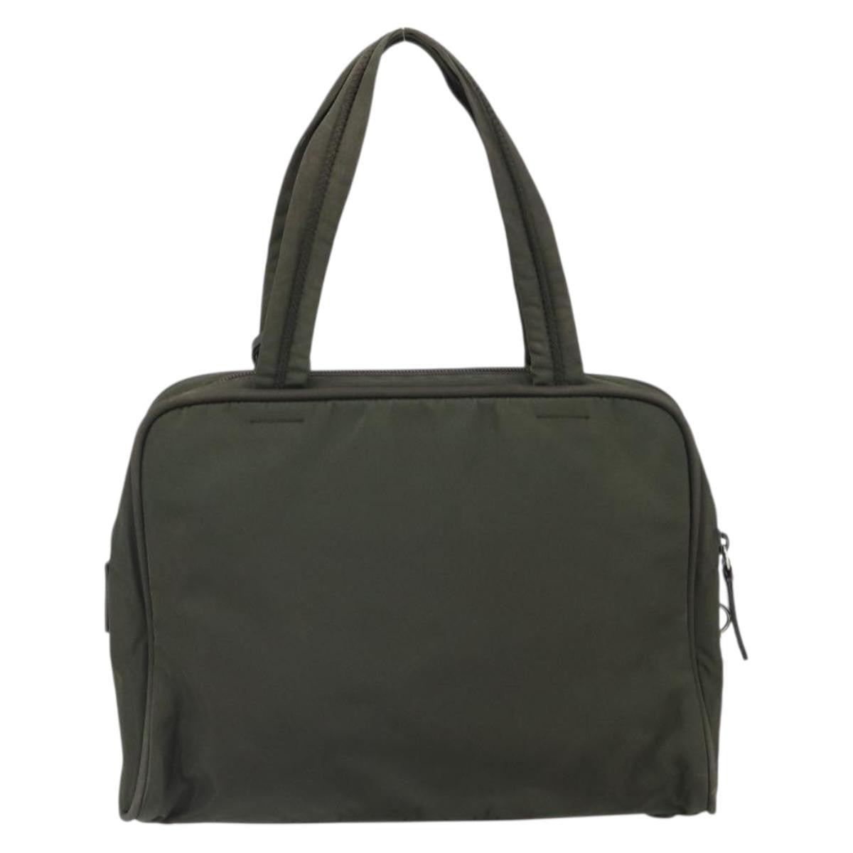 Prada Zip Around Tote Tessuto Khaki Nylon Handbag