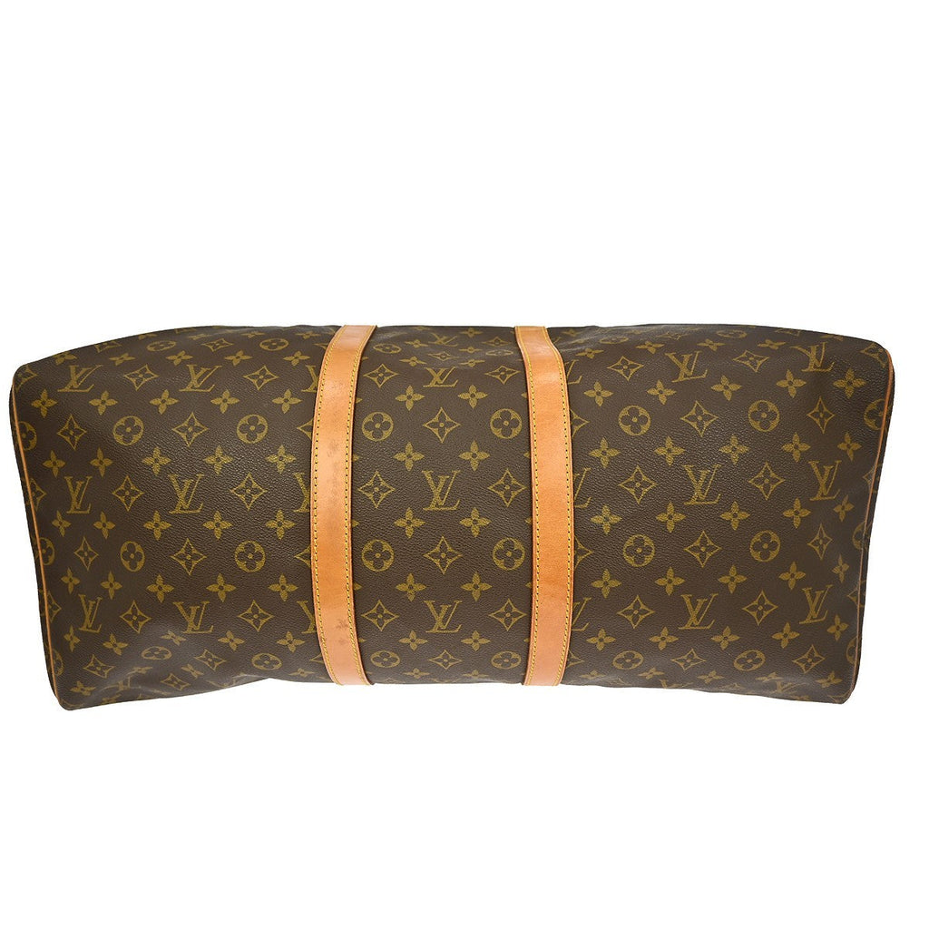Louis Vuitton Keepall Bag Monogram Canvas Brown Canvas Travel Bag