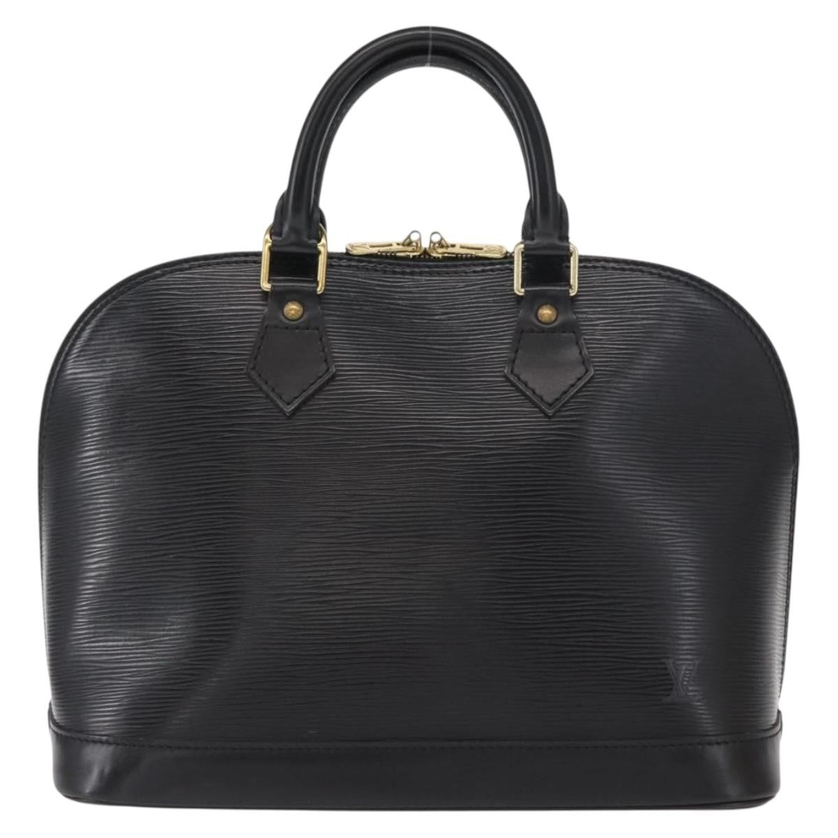 Louis Vuitton Alma Handbag Epi Leather Black Leather Handbag