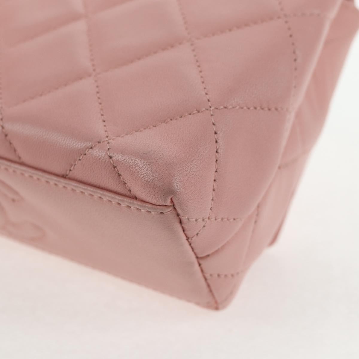 Chanel Vintage Camellia Flap Bag Quilted Lambskin Pink Leather Bag