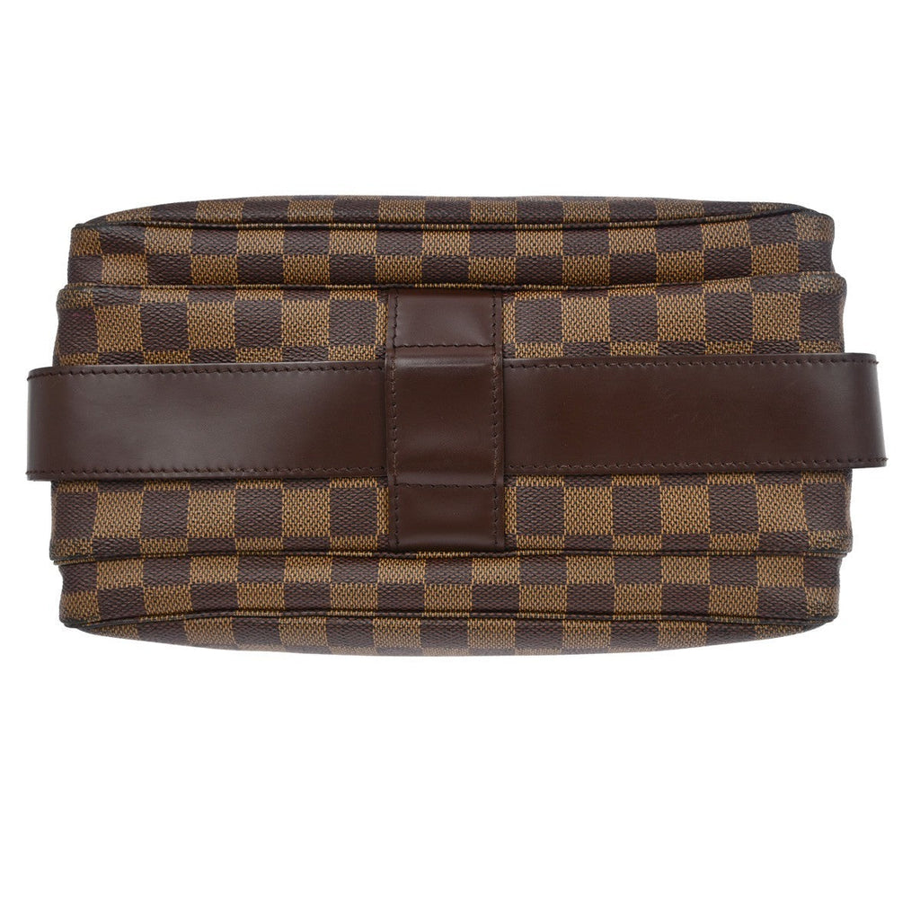Louis Vuitton Naviglio Handbag Damier Brown Canvas Shoulder Bag