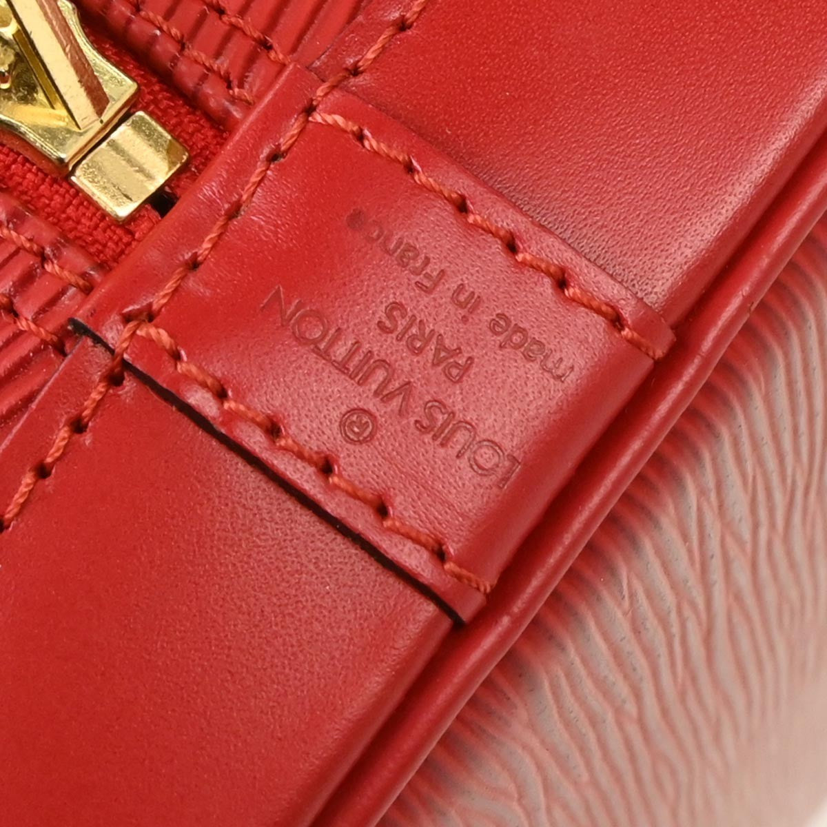 Louis Vuitton Alma Handbag Epi Leather Red Leather Handbag