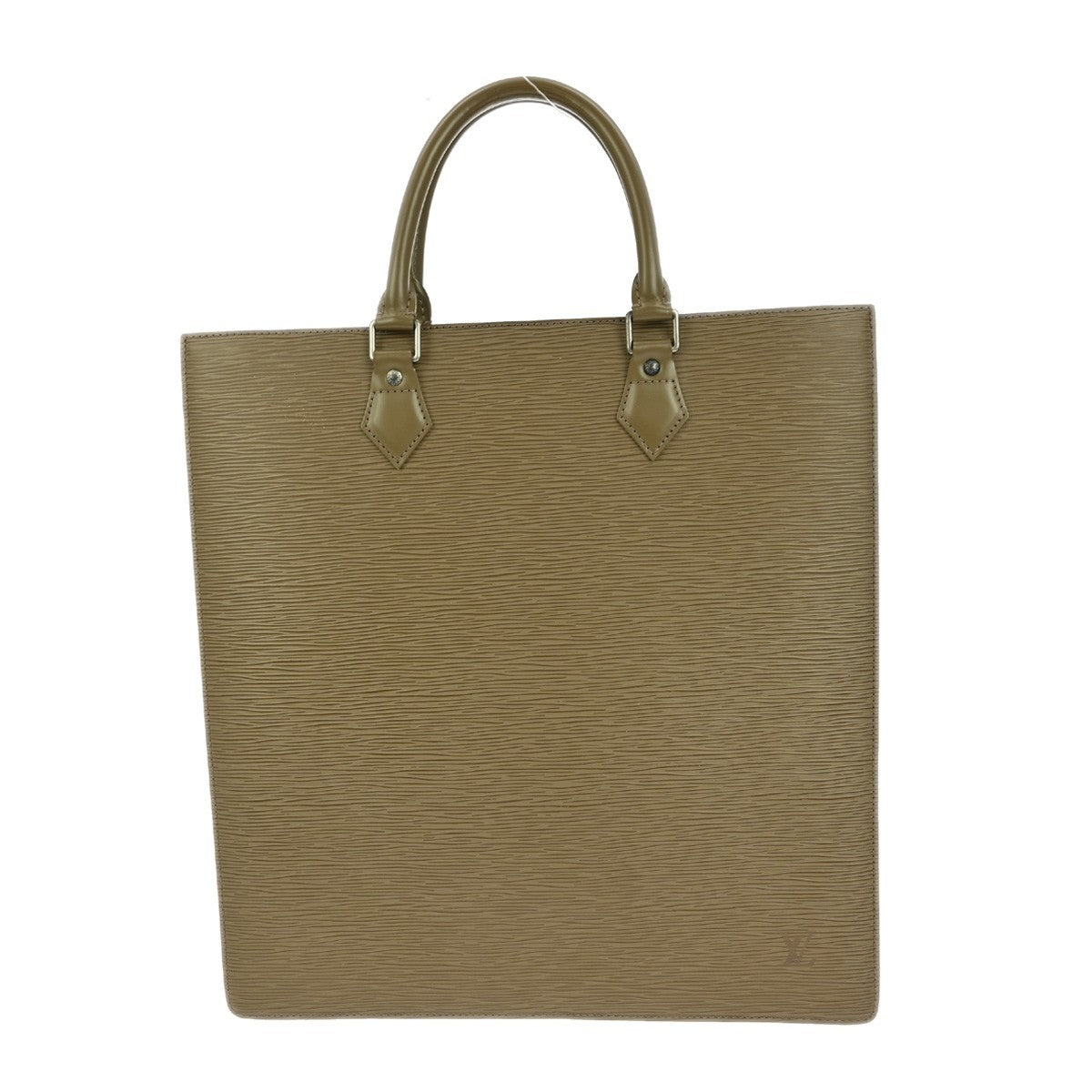 Louis Vuitton Sac Plat Bag Epi Leather Gray Leather Handbag