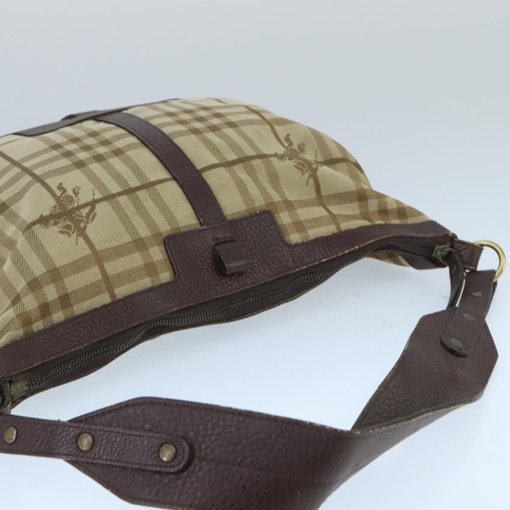 Burberry Nova Check Shoulder Bag Canvas And Leather Beige Canvas Shoulder Bag