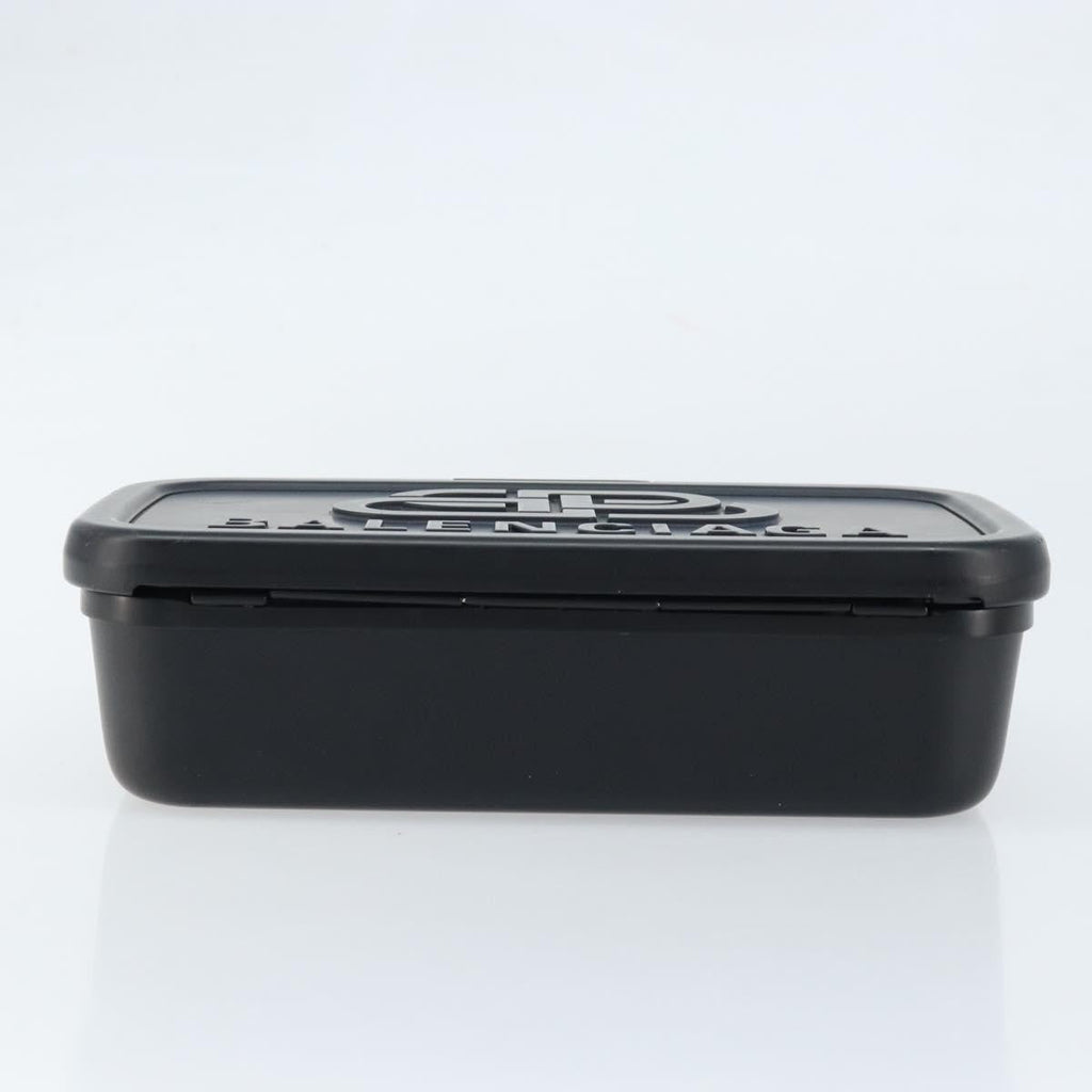 Balenciaga Logo Lunch Box Bag Plastic Black Plastic Clutche & Pouche