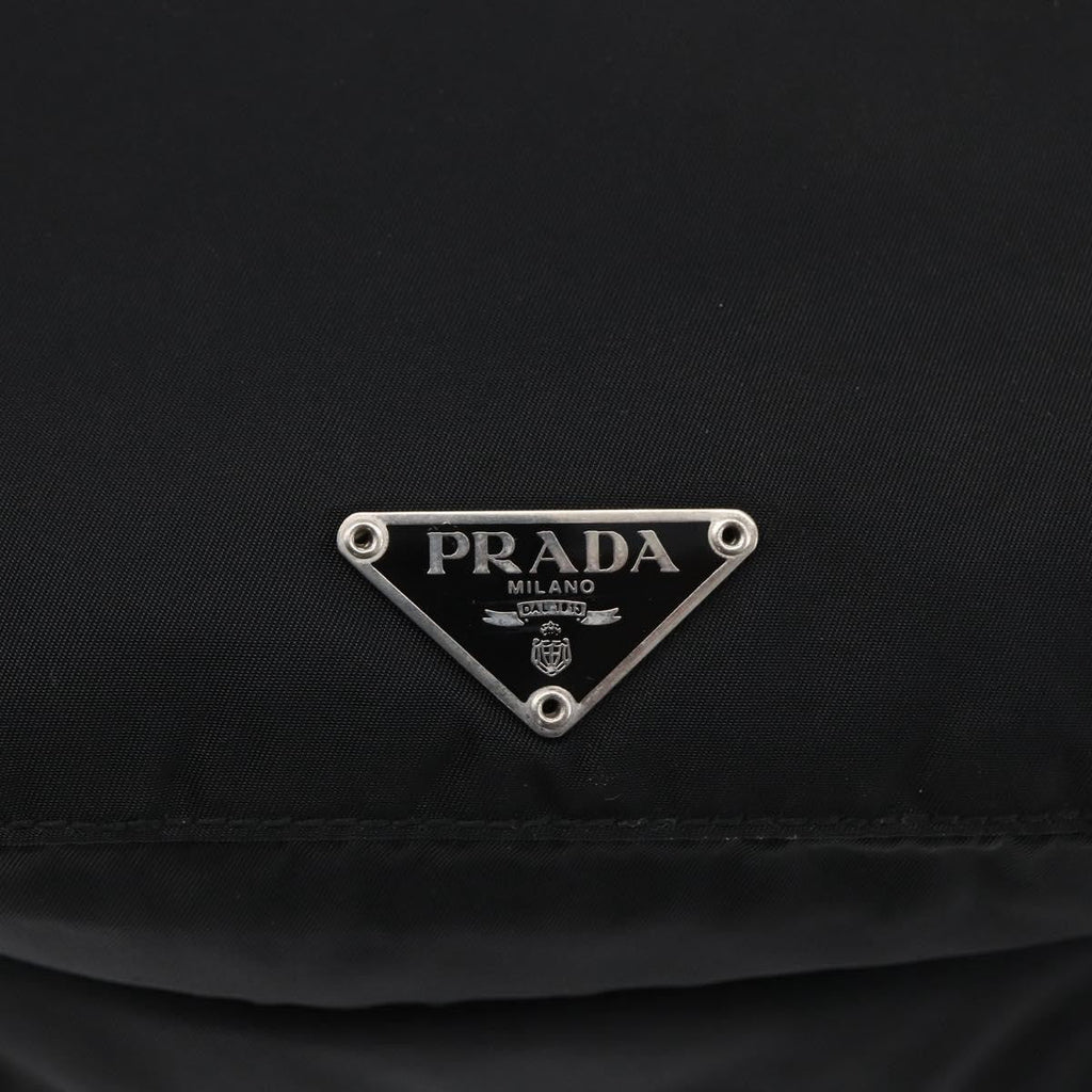 Prada Zip Messenger Quilted Tessuto Black Nylon Shoulder Bag Bag