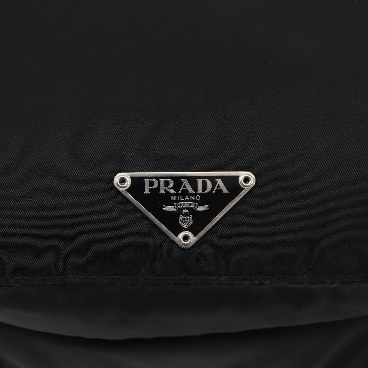 Prada Zip Messenger Quilted Tessuto Black Nylon Shoulder Bag Bag