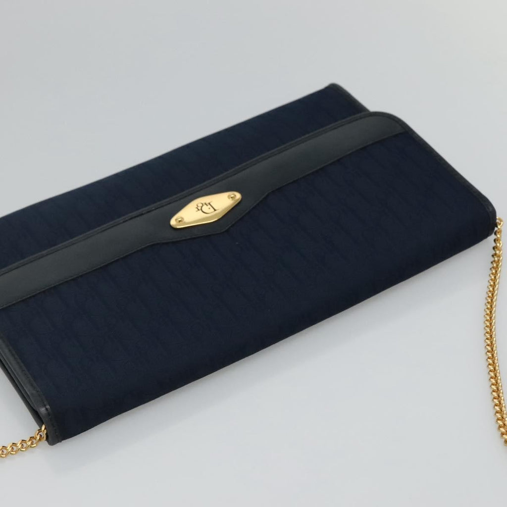 Christian Dior Vintage Trotter Shoulder Bag Canvas Navy Canvas Shoulder Bag Bag (Pre-Owned)