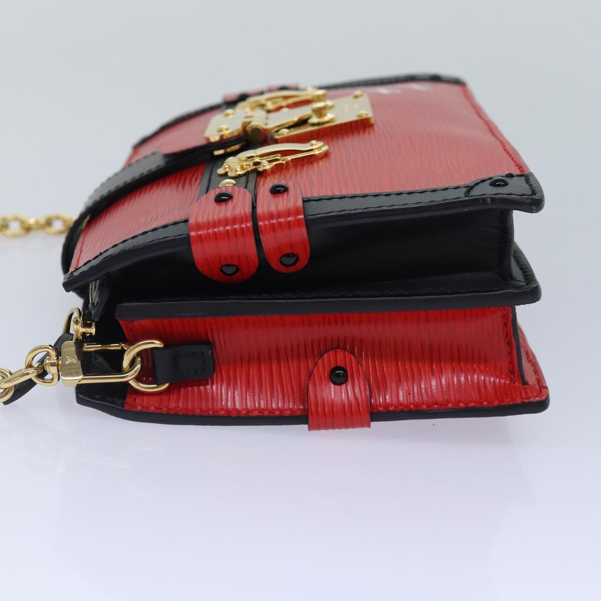 Louis Vuitton Trunk Clutch Epi Leather Red Leather Shoulder Bag