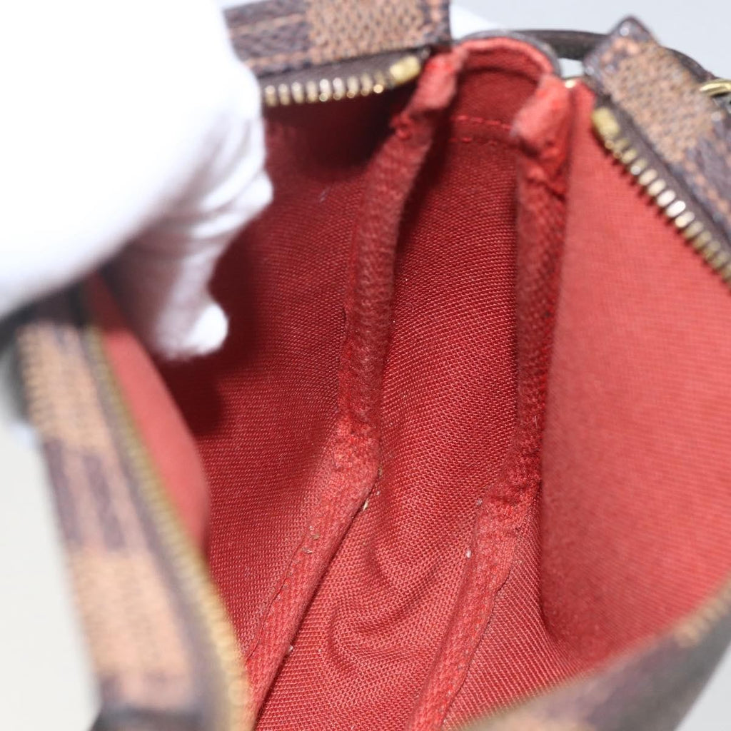 Louis Vuitton Trousse Make Up Bag Damier Canvas Brown Canvas Clutche & Pouche Bag