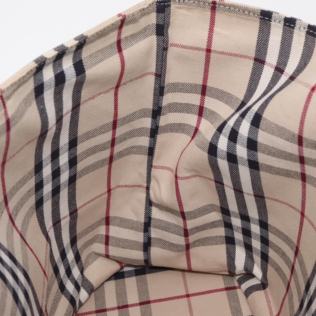 Burberry Nova Check Tote Canvas Check Pattern Beige Canvas Tote Bag