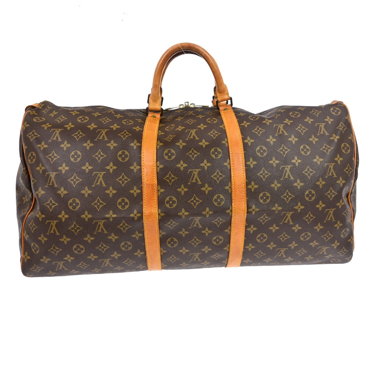 Louis Vuitton Keepall Bag Monogram Canvas Brown Canvas Travel Bag
