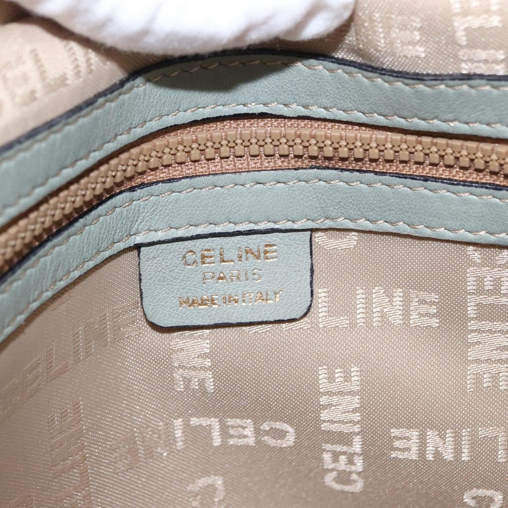 Celine Circle Logo Leather Green Leather Shoulder Bag Bag