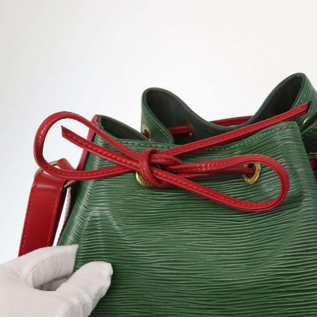 Louis Vuitton Bicolor Petit Noe Handbag Epi Leather Green Leather Shoulder Bag