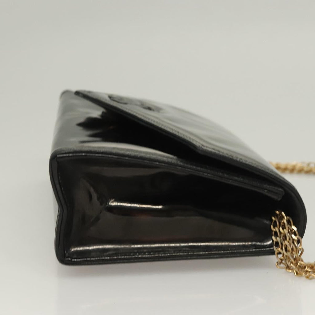 Chanel Cc Envelope Flap Crossbody Patent Leather Black Patent_Leather Clutche & Pouche Bag