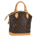 Louis Vuitton Lockit Handbag Monogram Canvas Brown Canvas Handbag