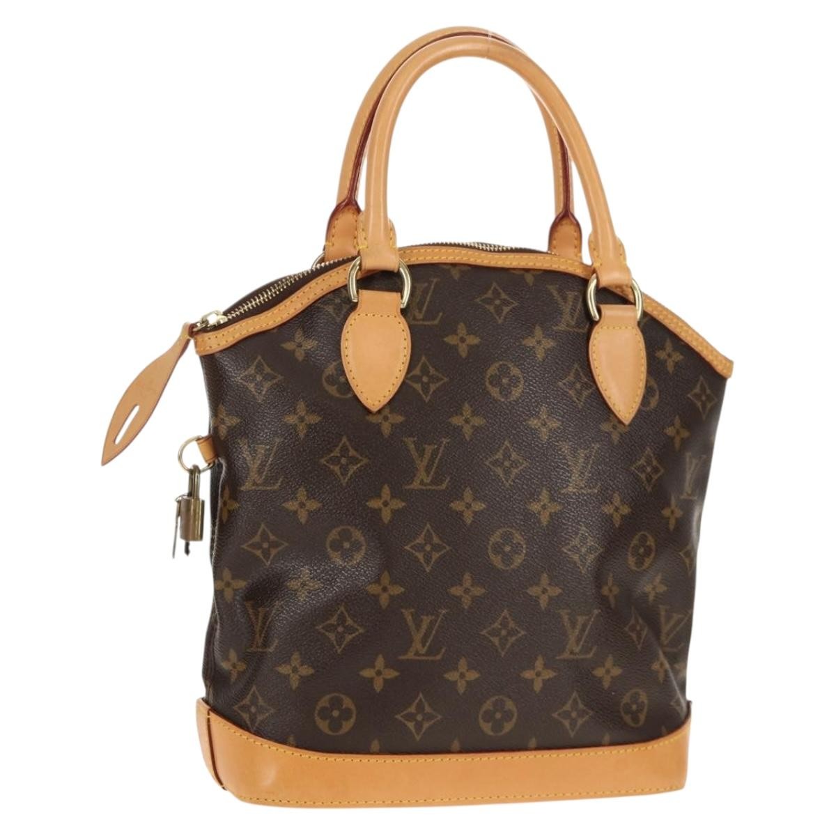 Louis Vuitton Lockit Handbag Monogram Canvas Brown Canvas Handbag