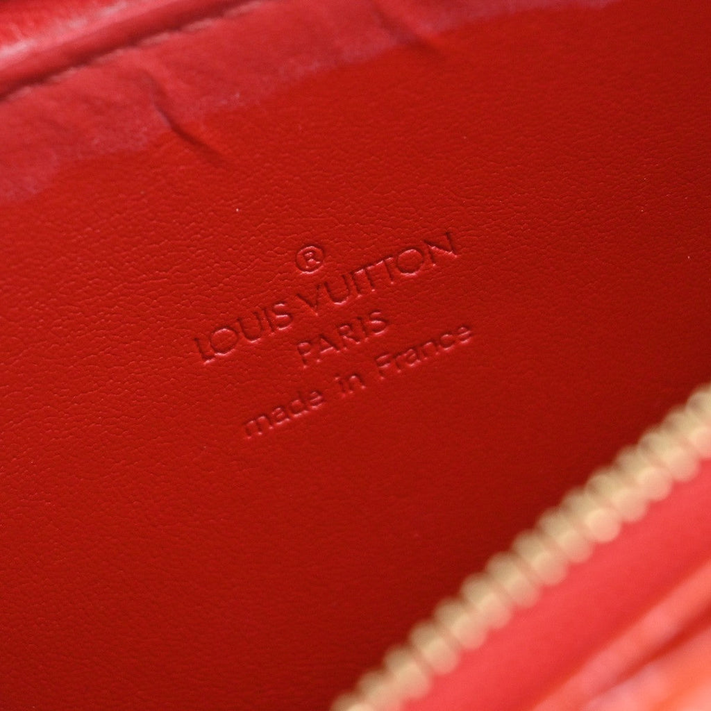 Louis Vuitton Mott Handbag Monogram Vernis Red Patent_Leather Clutche & Pouche Bag