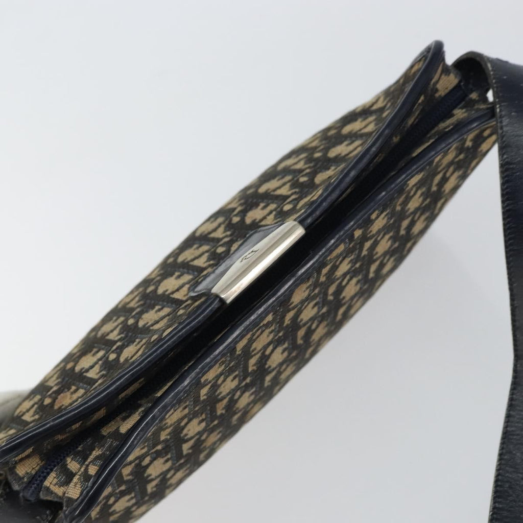 Christian Dior Vintage Trotter Shoulder Bag Canvas Navy Canvas Shoulder Bag Bag (Pre-Owned)