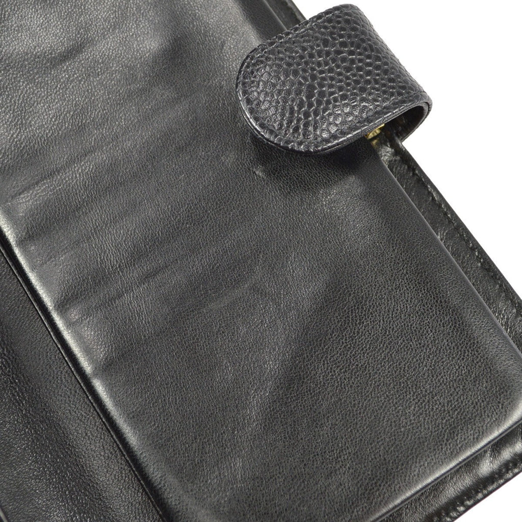 Chanel Timeless Cc French Wallet Caviar Black Leather Wallets Accessory