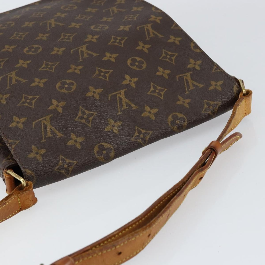 Louis Vuitton Musette Handbag Monogram Canvas Brown Canvas Shoulder Bag