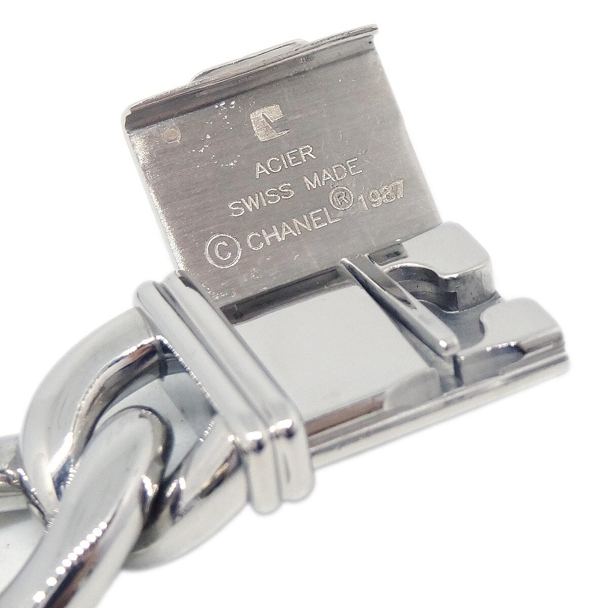 Chanel Premiere Chain Quartz Watch Stainless Steel With Diamond  Bezel Watch