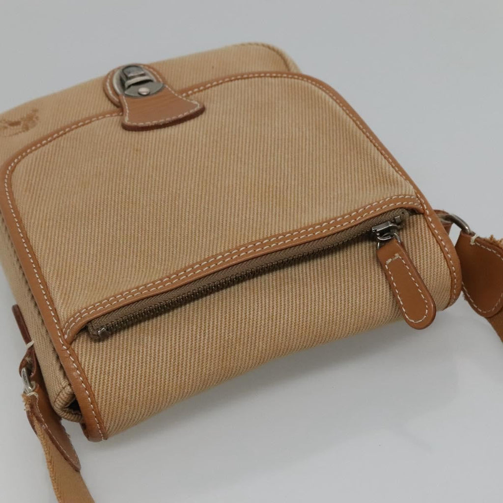 Burberry Blue Label Shoulder Bag Canvas Beige Canvas Shoulder Bag