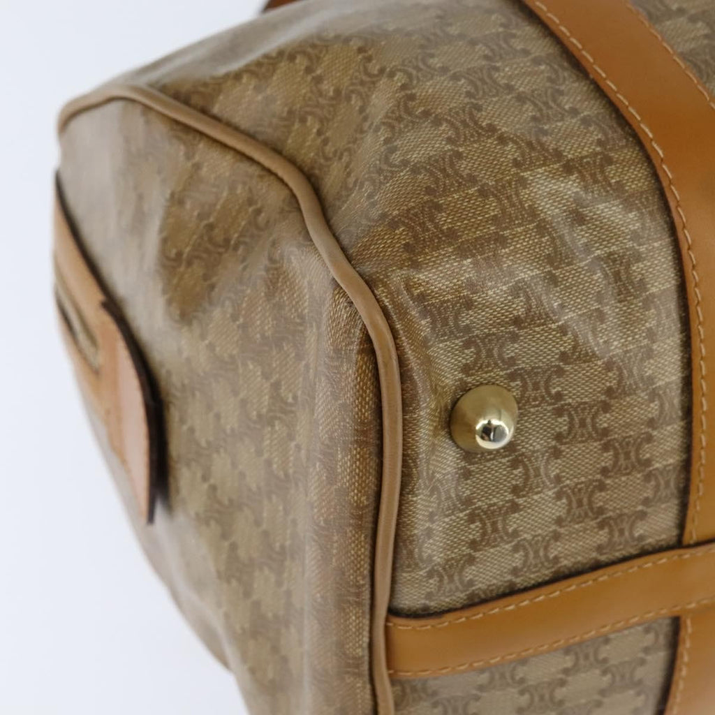 Celine Vintage Duffle Bag Macadam Coated Canvas Beige Canvas Handbag