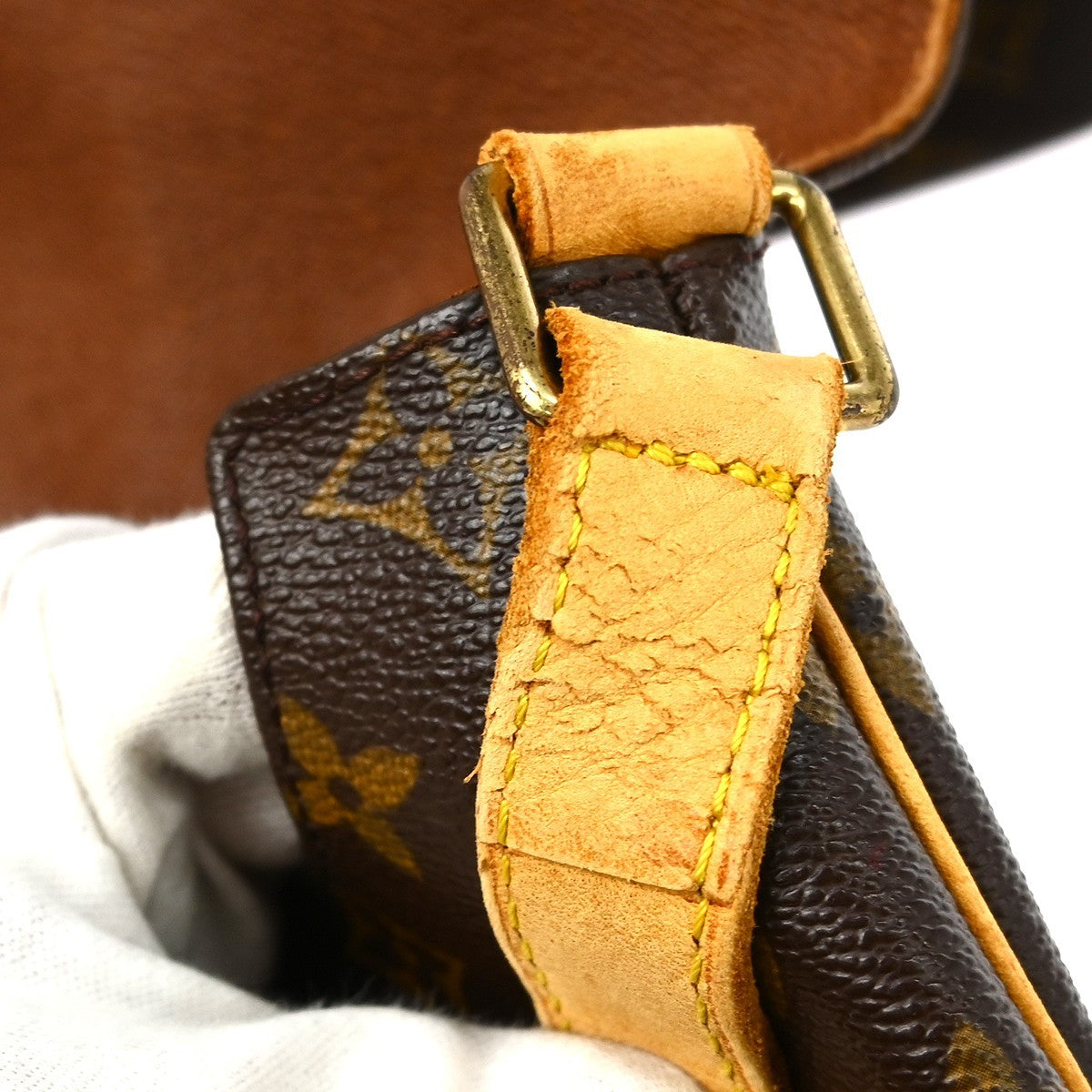 Louis Vuitton Musette Handbag Monogram Canvas Brown Canvas Shoulder Bag