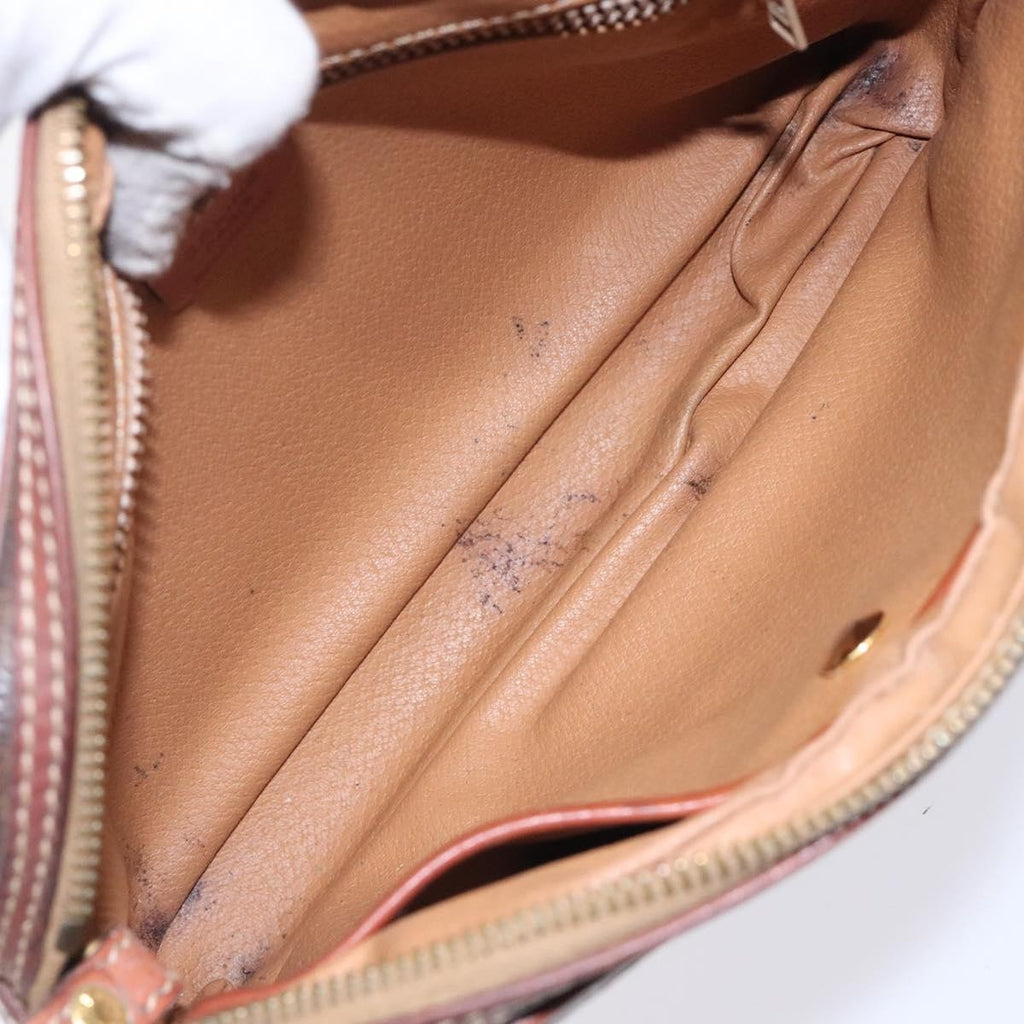 Celine Macadam Pochette Classic Brown Pvc Clutche & Pouche Bag