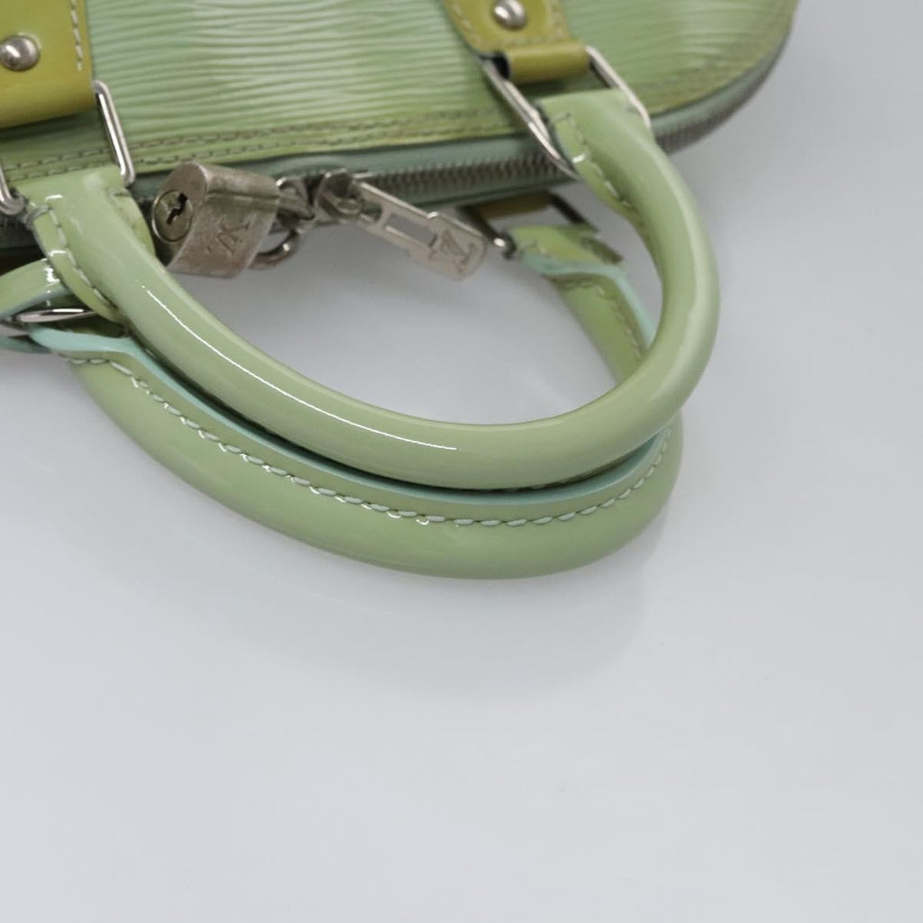 Louis Vuitton Alma Handbag Electric Epi Leather Green Patent_Leather Handbag