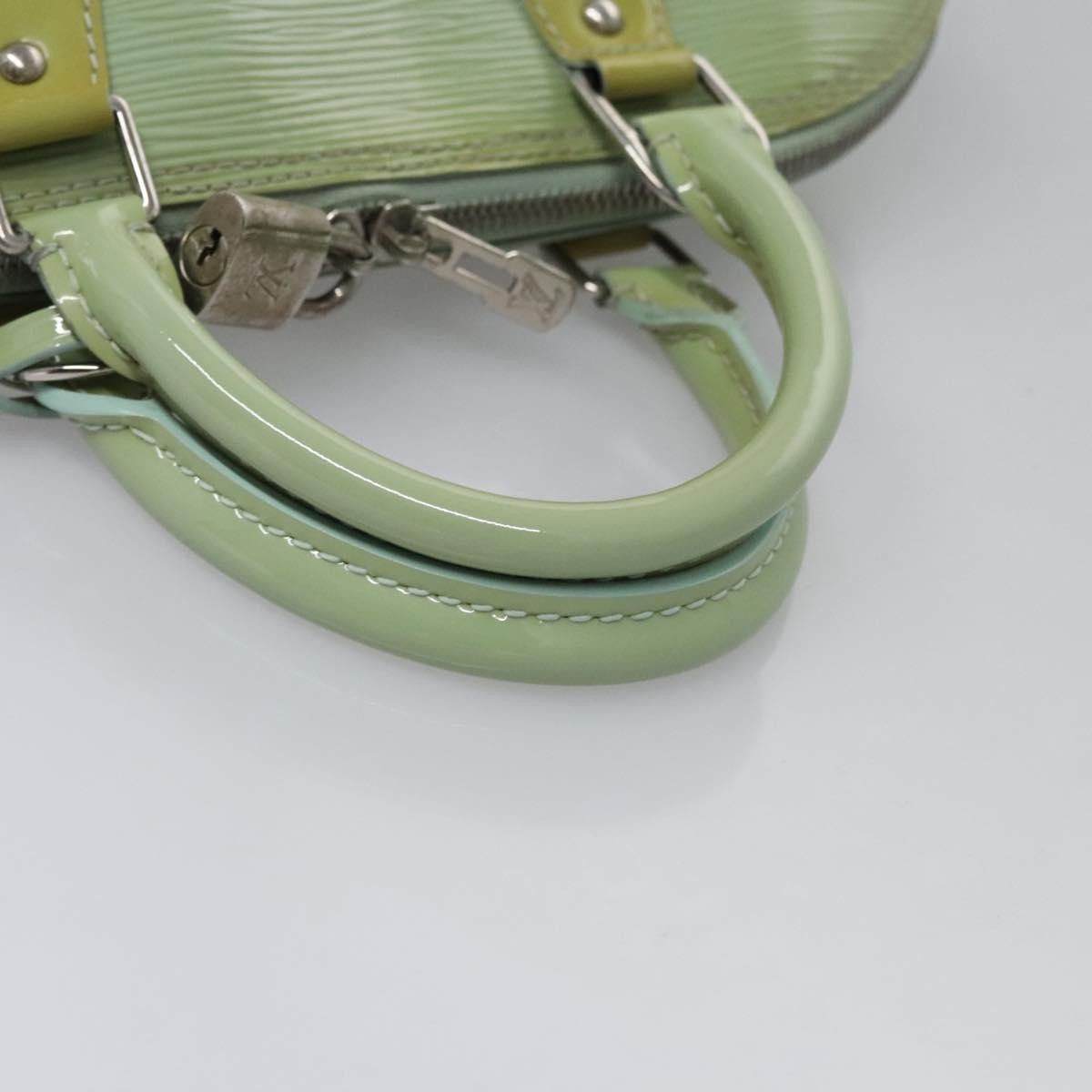 Louis Vuitton Alma Handbag Electric Epi Leather Green Patent_Leather Handbag