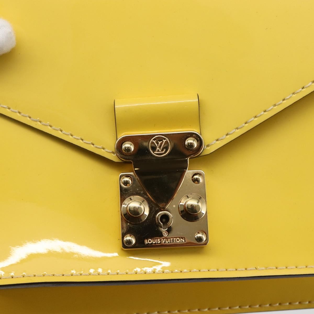 Louis Vuitton Monceau Handbag Vernis Yellow Patent_Leather Handbag
