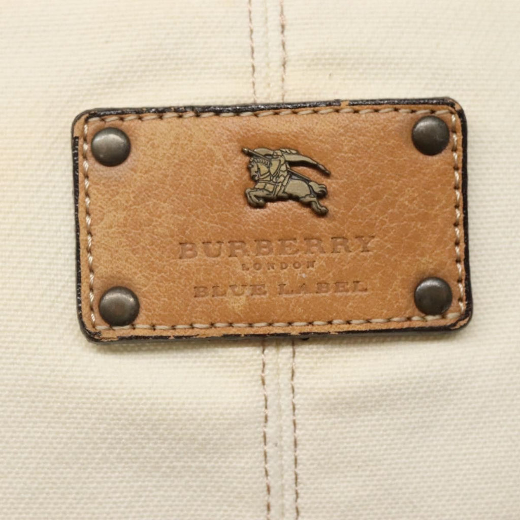 Burberry Blue Label Shoulder Bag Canvas White Canvas Shoulder Bag