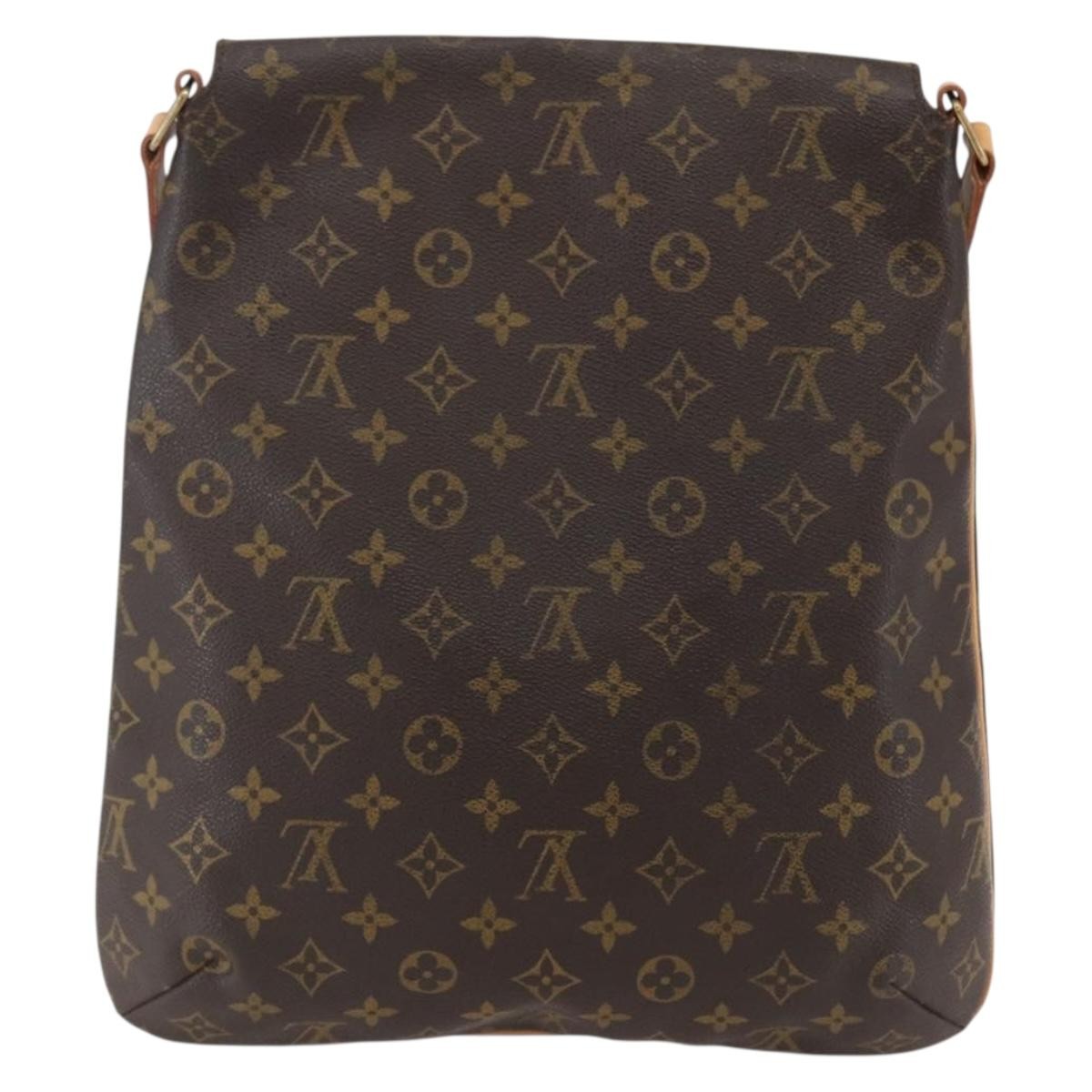 Louis Vuitton Musette Handbag Monogram Canvas Brown Canvas Shoulder Bag