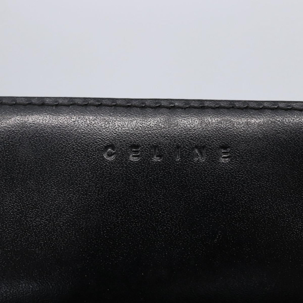 Celine Vintage Macadam Shoulder Bag Canvas Black Canvas Shoulder Bag Bag