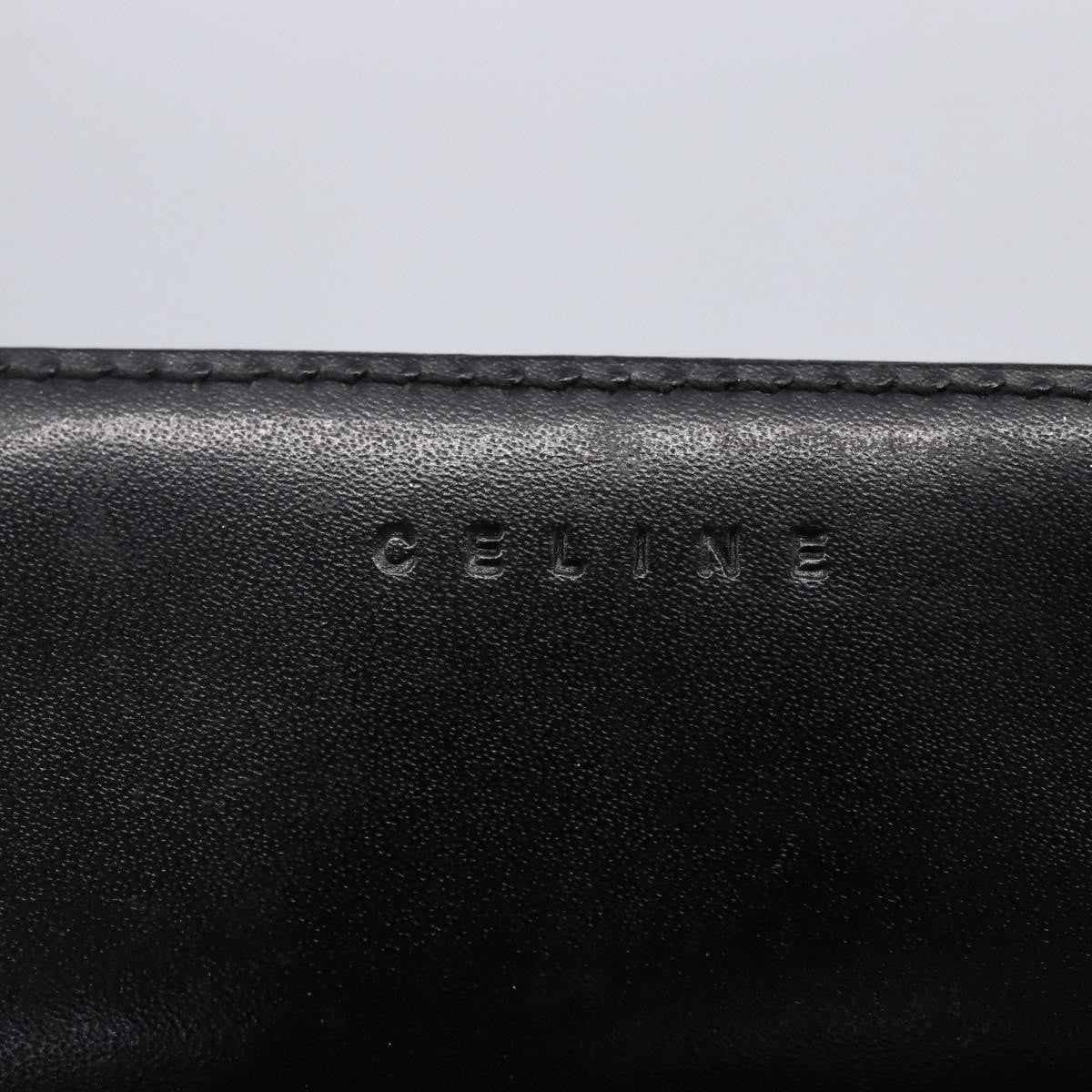 Celine Vintage Macadam Shoulder Bag Canvas Black Canvas Shoulder Bag Bag