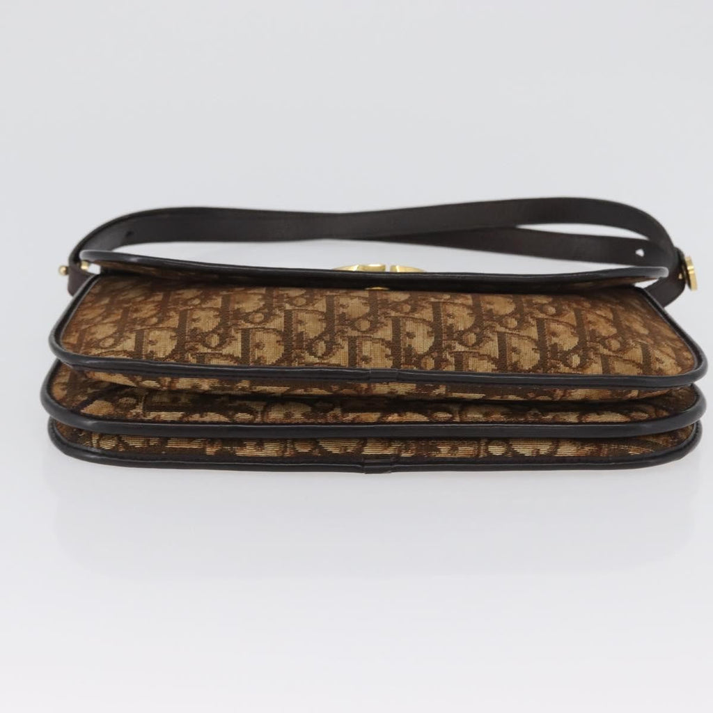 Christian Dior Trotter Shoulder Bag Canvas Brown Canvas Shoulder Bag Bag (Pre-Owned)